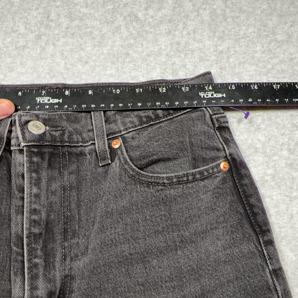 Levis Premium Ribcage Bell Jeans Womens 29 Charcoal Gray High Rise Flare Denim - Picture 5 of 9